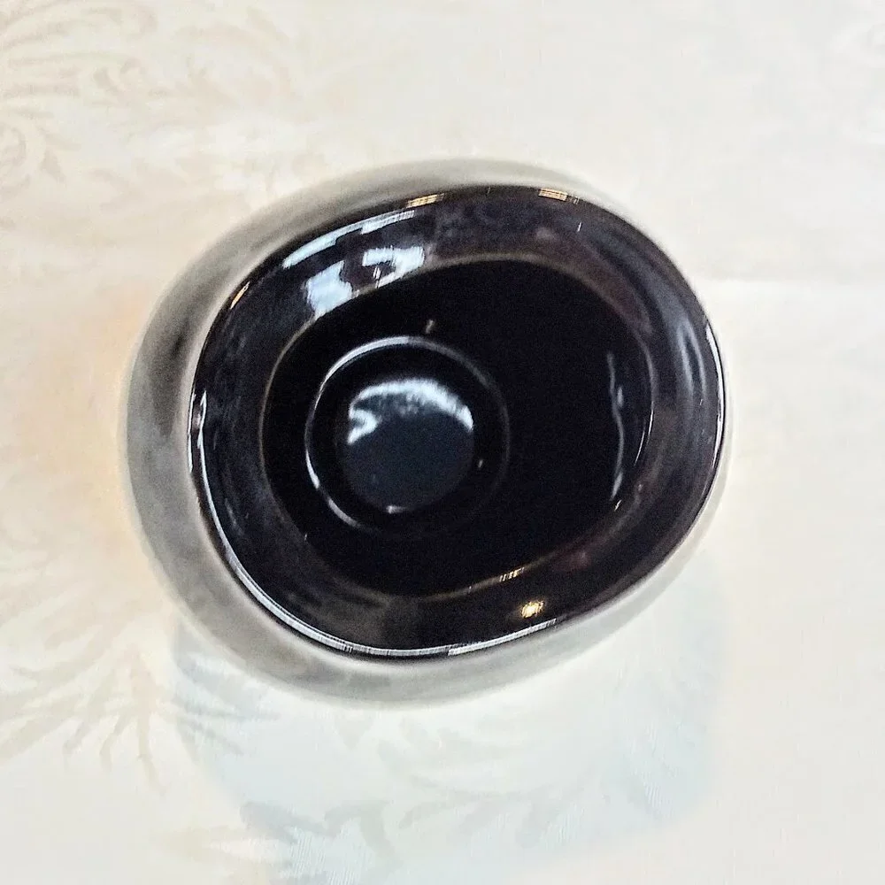 Sango Nova Black Ceramic Sugar Bowl